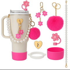 Pink Blossom Tumbler Accessory Kit